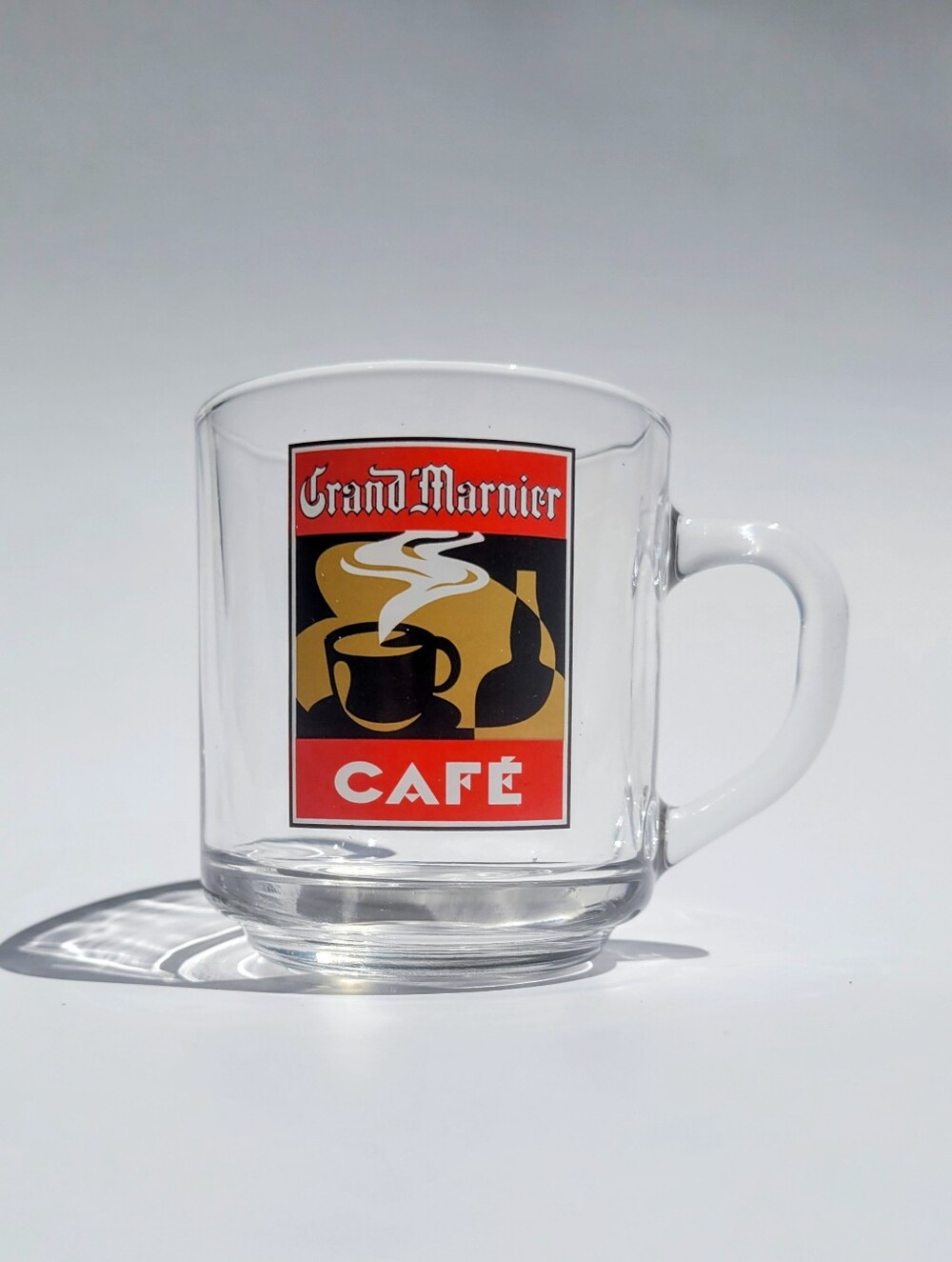 Vintage Grand Marnier Café Clear Glass Mug